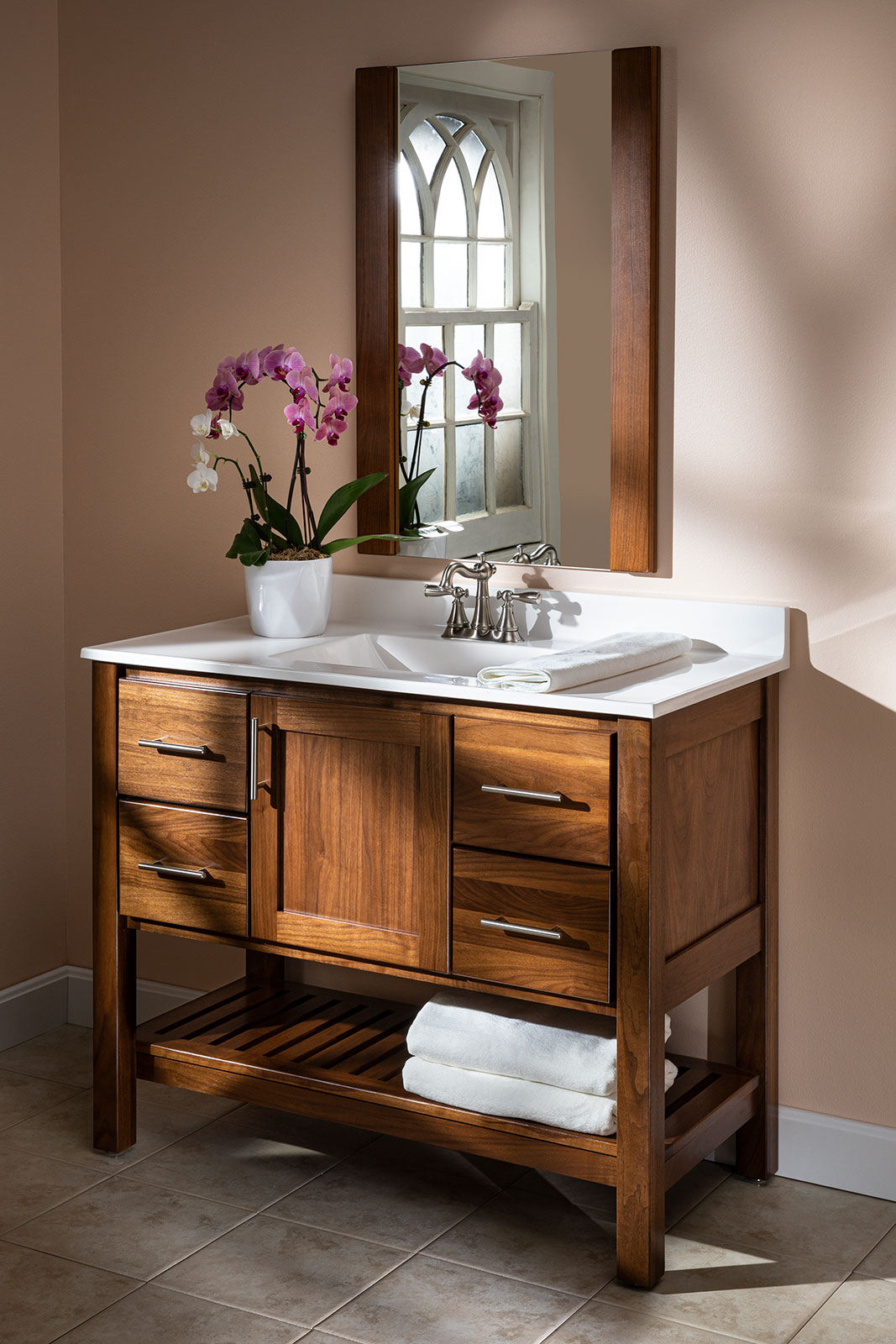 Bertch American Made Interlude Walnut natural vanity